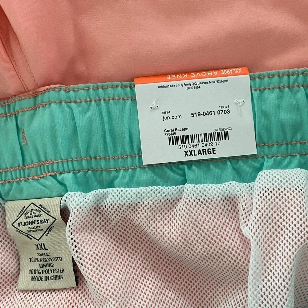 St. John's Bay Men's Swim Shorts NWT Size XXL